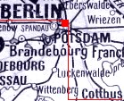 Verbindung zwischen Berlin und Cottbus auf der Landkarte